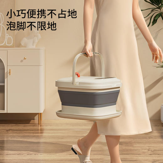 【恒温智能加热】康佳2025新款折叠足浴盆，红光暖足 凸点滚轮脚动按摩 一键启动 轻松折叠收纳 好用不占地的泡脚桶 商品图4