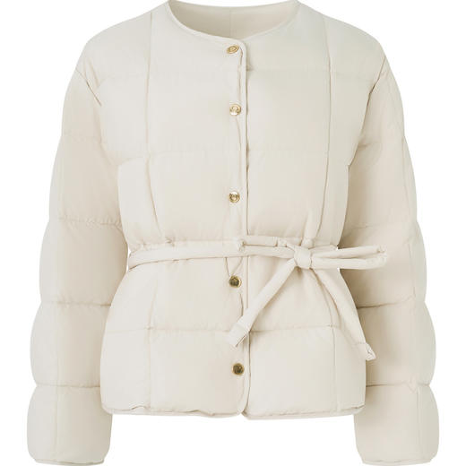 「高货wl」全新升级【铂金会员496/天猫669/差价173】(01049)洛诗琳轻盈90白鸭绒羽绒服2025冬季系带收腰加厚保暖外套 商品图3