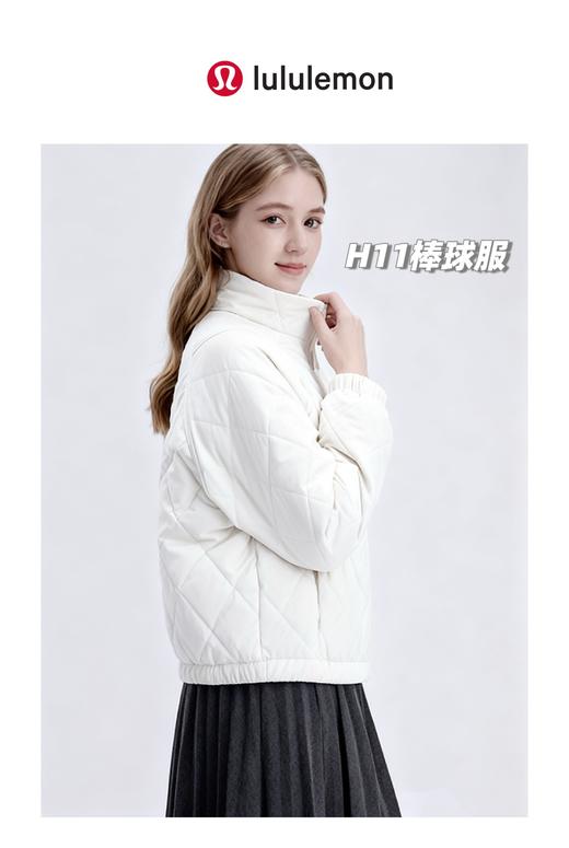 D110428轻暖羊毛夹层保暖棒球服女士夹克外套 商品图2