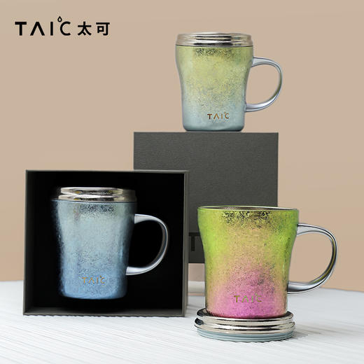 【TAIC 太可】纯钛焕彩桌面杯早餐杯牛奶杯 330ml 商品图1
