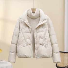 丁摩轻薄羽绒服女短款新款韩版时尚宽松白鸭绒小个子百搭AL8850