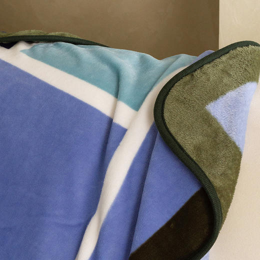 19343-HBMT-038-BOSS奥斯卡牛奶绒毯  蓝绿 商品图5