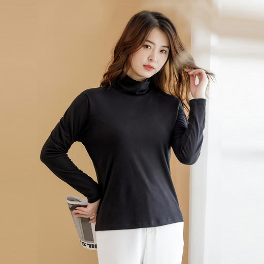 【 99元/2件】【女士超薄蚕丝高领上衣】女士打底衫高领上衣蚕丝【FF21801】 商品图2