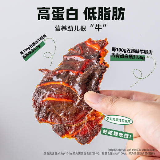 【代发】幸福口袋温州卤牛腱肉原切卤制145g/盒 五香/香辣/藤椒 商品图2