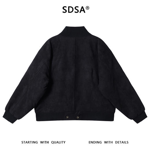 42764SDSA男士秋冬新款痞帅男装休闲绒面拼接拉链V领夹克外套百搭时尚 商品图5