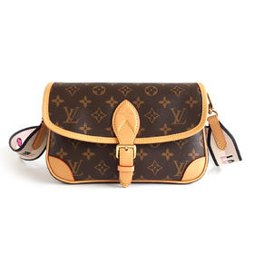 【全新】LV路易威登DIANE手袋M45985老花黑肩带DIANE法棍包单肩包女士311025AK25