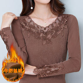 雀说爆款女装冬装女式小衫打底内衣时尚加绒加厚保暖打底衫AL3361