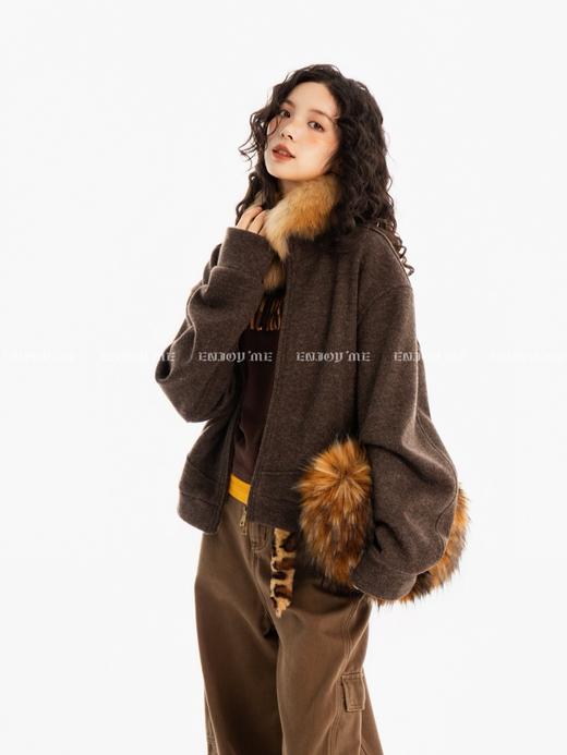 【门店同款】ENJOY冬季“游牧漫寻”带毛领短款外套 167694702 商品图1