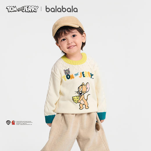 【猫和老鼠IP商场同款】巴拉巴拉男童毛衫绣花针织衫秋冬2025新款 商品图2