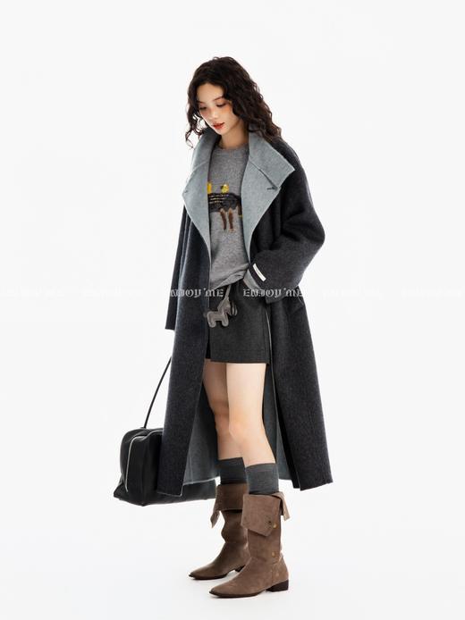 【门店同款】ENJOY冬季“暖冬知性”立领双面羊绒大衣 167695511 商品图1