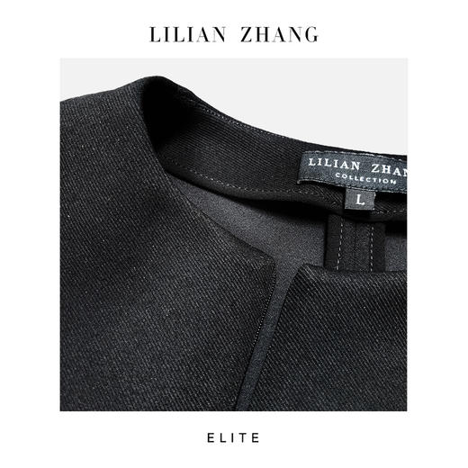 静奢风—万能战袍—复古奢雅—圆领拉链针织收腰A摆连衣裙 2501103 商品图2