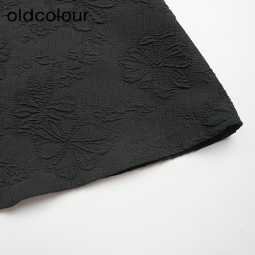 oldcolour欧珂夏季设计感休闲简约日常黑色短袖连衣裙女GN21101750 商品图4
