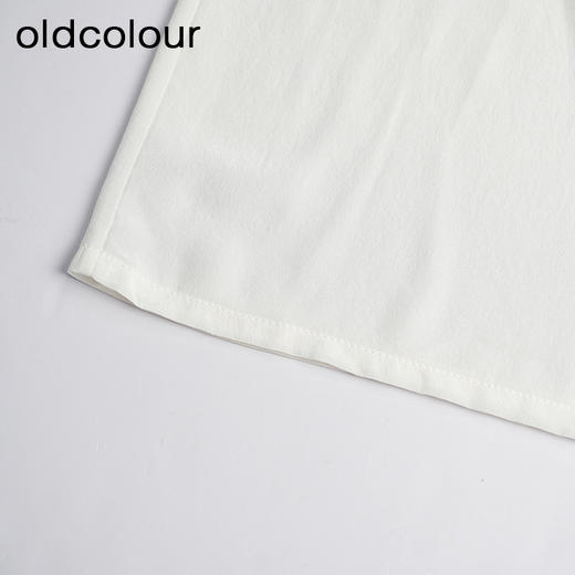 oldcolour欧珂夏季简约休闲宽松白色短袖套头衫女GM31012827 商品图3