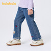 巴拉巴拉宝宝牛仔裤加绒女童微喇裤秋冬2025新款裤子 商品缩略图2
