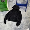 D110411女士超宽松款拉绒面料柔软亲肤拉链连帽衫外套 商品缩略图6