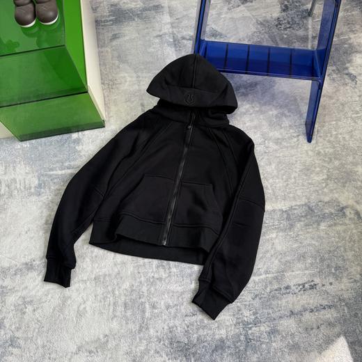 D110411女士超宽松款拉绒面料柔软亲肤拉链连帽衫外套 商品图6