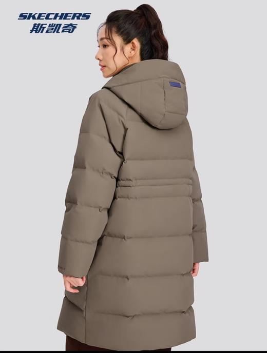 斯凯奇80%鸭绒长款连帽羽绒服-599990-GY 商品图1