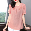 纯棉短袖衬衫女外穿2026年新款胖mm夏季宽松显瘦大码女装薄款上衣 商品缩略图2