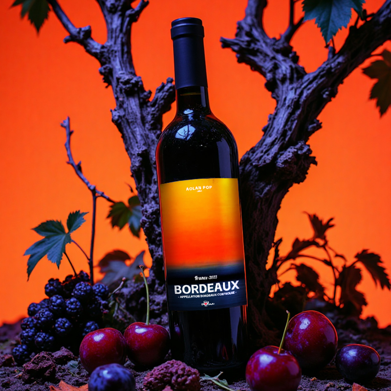 【新品】奥兰艺术家法国波尔多干红葡萄酒14°750ml 法国原瓶进口A.O.C.级红酒