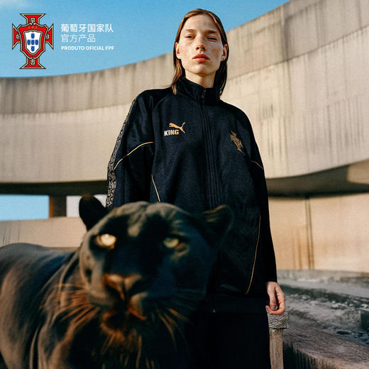 【官网同款】葡萄牙国家队 | 复刻黑金夹克男女款运动拉链外套 商品图3