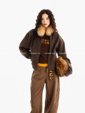 【门店同款】ENJOY冬季“游牧漫寻”带毛领短款外套 167694702