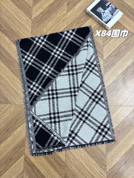 D110437情侣款可双面佩戴保暖舒适亲肤格纹围巾 商品图11