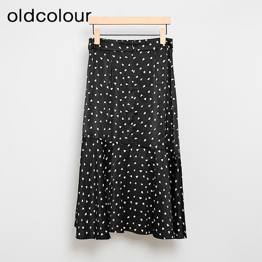 oldcolour欧珂春秋季休闲时尚气质波点鱼尾半身长裙女GN31063861 商品图1