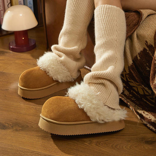 居家毛绒绒舒适柔软女款棉拖鞋-纪念日百货门店同款166994412 商品图3