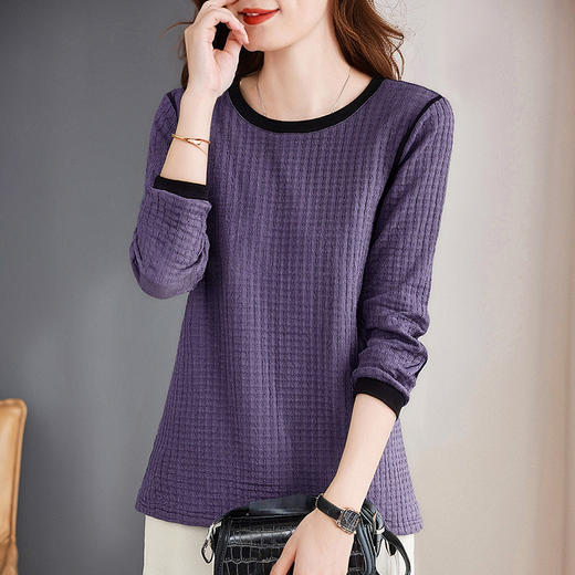 大码长袖t恤女士打底衫秋冬内搭可外穿2026新款洋气爆款正肩上衣 商品图2
