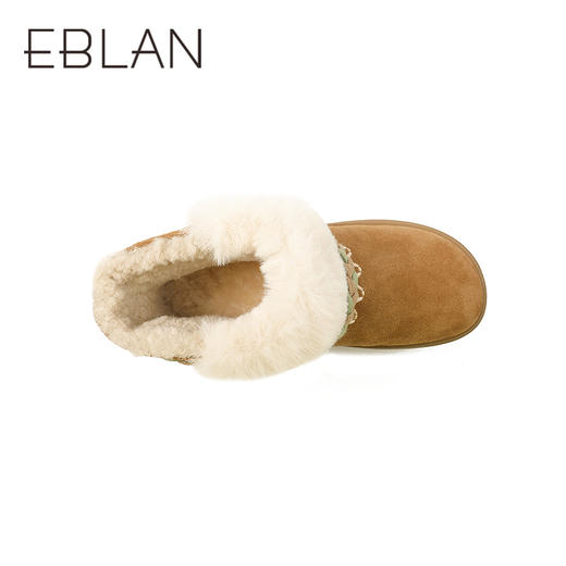 伊伴冬季美拉德色系保暖短筒雪地靴B25719107 商品图2