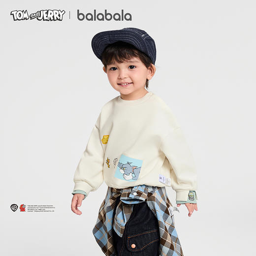 【猫和老鼠IP商场同款】巴拉巴拉男童卫衣假两件2025秋冬新款童装 商品图3