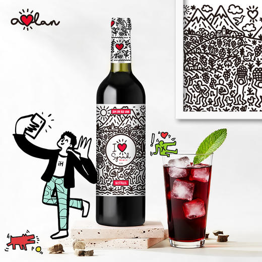 【新品】奥兰天天澳洲西拉半干红葡萄酒14.3度750ml巧克力红酒 老藤 商品图1