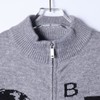72625SDSA男士秋冬新款痞帅男装潮牌美式人物字母设计拉链立领毛衣百搭 商品缩略图2