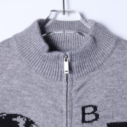 72625SDSA男士秋冬新款痞帅男装潮牌美式人物字母设计拉链立领毛衣百搭 商品图2