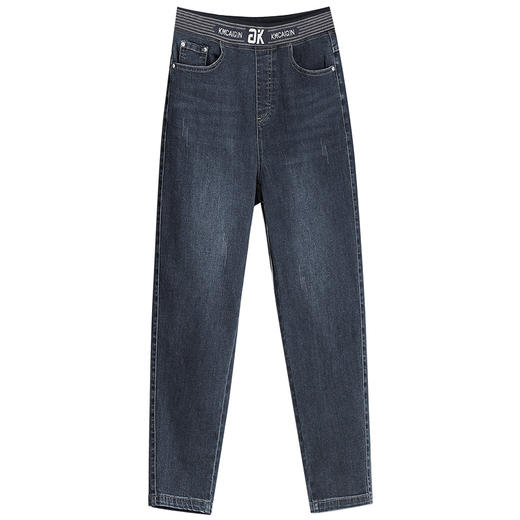 加绒加厚牛仔裤女秋冬季2026年新款女士大码哈伦中年女裤妈妈裤子 商品图4