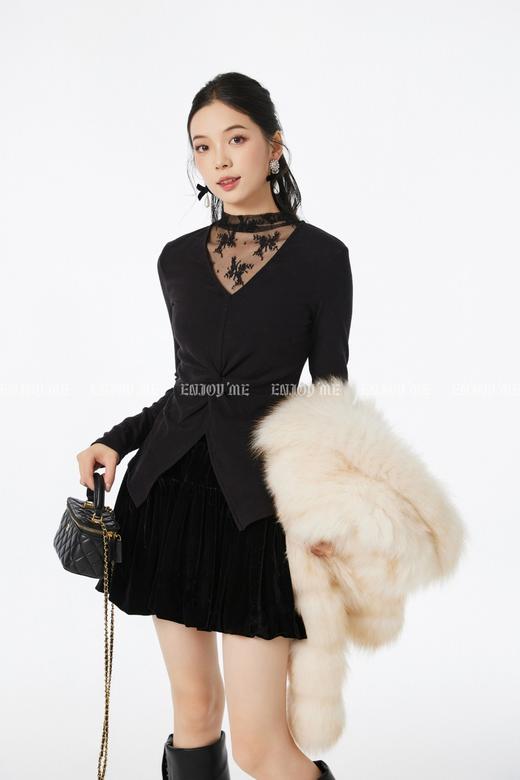 【门店同款】ENJOY冬季“暖冬软糖”温柔具象扭结上衣 167394671 商品图6