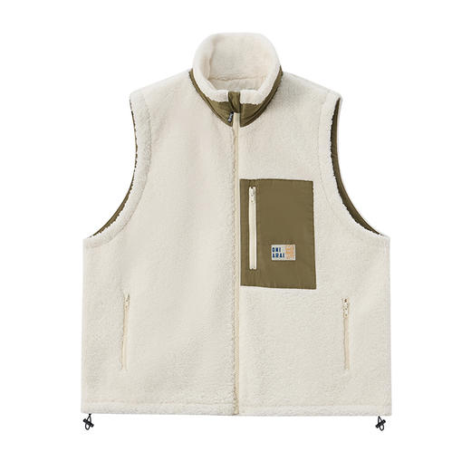 ONIARAI/鬼洗25秋冬新品仿羊羔绒同色刺绣宽松马甲男式 B340242 商品图2