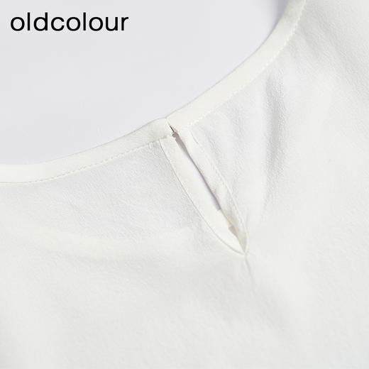 oldcolour欧珂夏季简约休闲宽松白色短袖套头衫女GM31012827 商品图4