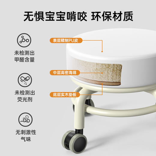 【卖的贵还被疯抢】凯伦诗矮凳带轮静音滑轮小凳子 商品图2