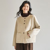 「高货sh」全新升级【铂金会员560/天猫759/差价199】(90936)洛诗琳单排扣羊毛双面呢大衣2025秋冬弯刀袖减龄短外套 商品缩略图2