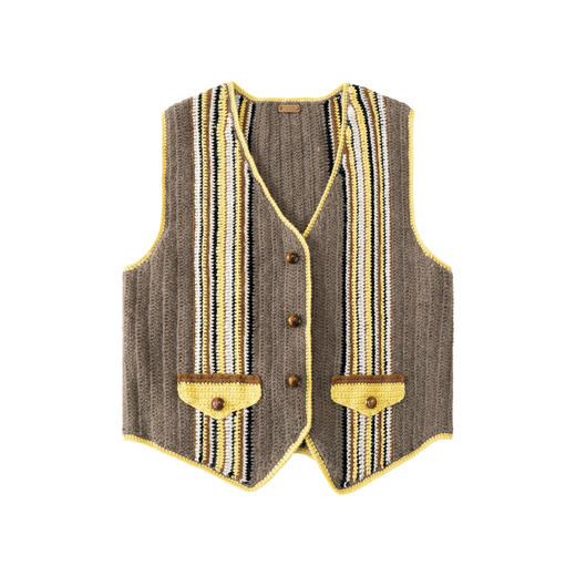 苏苏姐家西部牛仔背心手工DIY钩针编织衣服毛线团自制材料包 商品图4