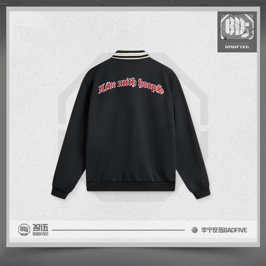 李宁反伍BADFIVE男子加绒保暖宽松针织夹克AJDV003 商品图3