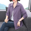纯棉休闲夹克外套女春秋2026新款大码妈妈中长款风衣女士衬衫上衣 商品缩略图2