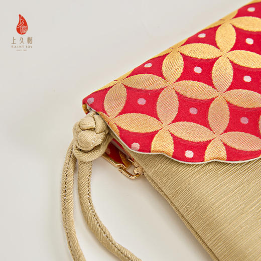 【上久楷 X 恭王府】宋锦手机包 金钱纹 红色 XB3B085205003 商品图5