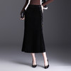 国风复古丝绒鱼尾裙，高腰包臀裙时尚中长款黑色半身裙MYX-YGLR-M289-Y 商品缩略图0