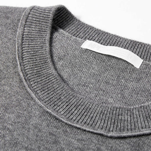 NPC潮牌复古袖子撞色千鸟格空气层针织毛衣3层空气层圆领NP5ASW03 商品图2