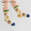 巴拉巴拉balaOne宝宝袜子冬季儿童毛圈袜小童萌趣棉袜保暖四双装 商品缩略图0