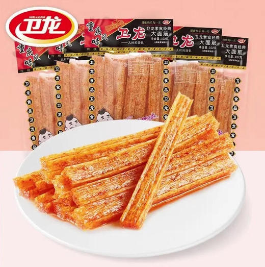 卫龙 大面筋香辣味辣条调味面制品 102g/袋 商品图0