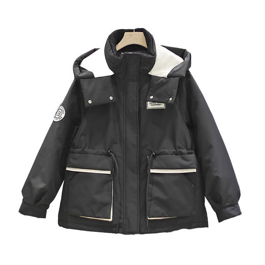 雀说加厚羽绒派克服爆款穿搭休闲保暖连帽冲风衣AL8958 商品图4