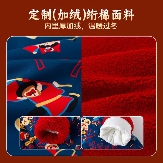 嘟嘟家童装儿童唐装棉服中国风男童拜年服女童年装棉袄周岁礼服冬 商品图3